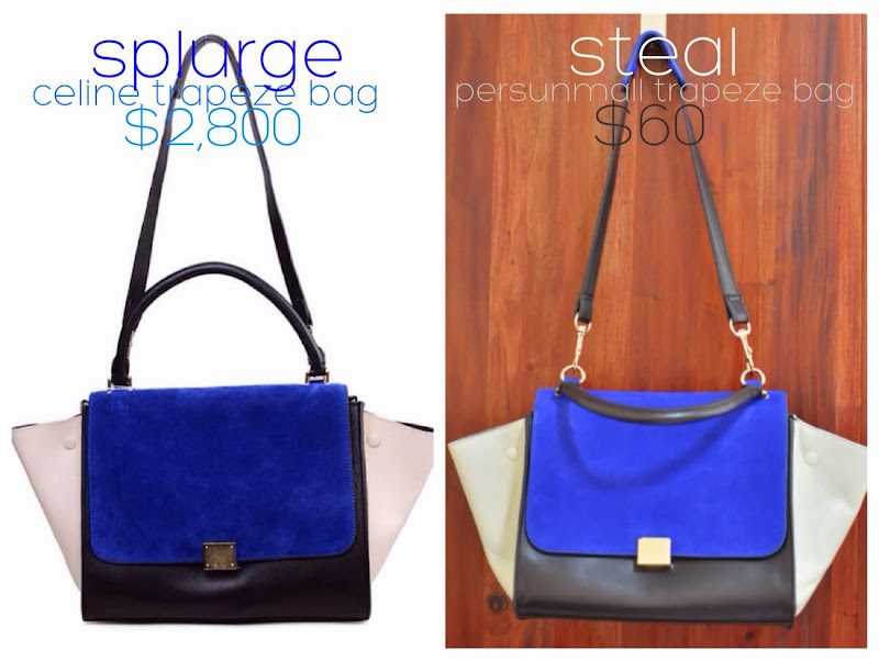 SPLURGE vs STEAL #1: Celine-Inspired Tricolor Trapeze Bag by ...