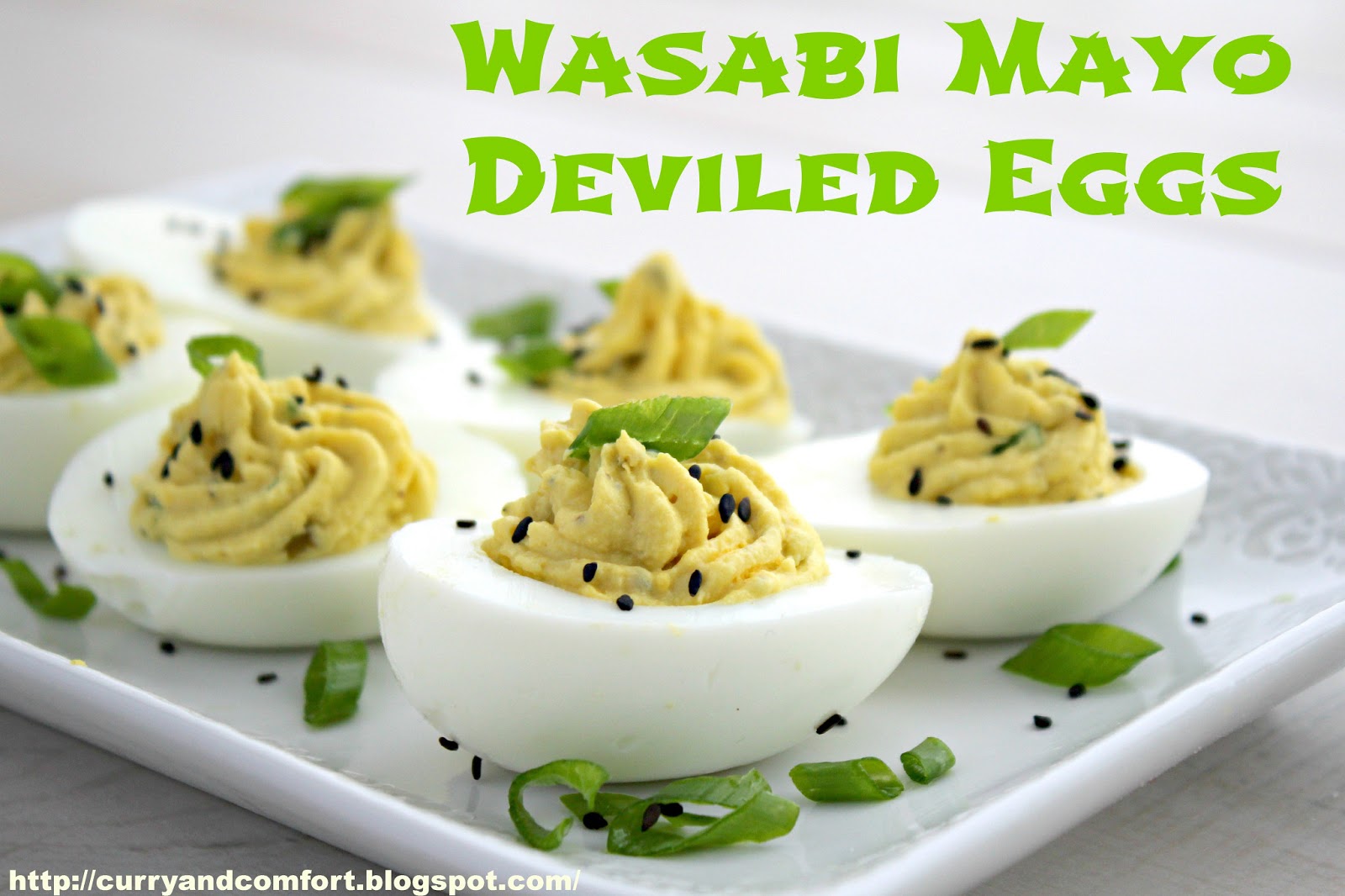 Kitchen Simmer Wasabi Mayo Deviled Eggs
