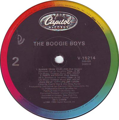 Boogie Boys ‎– Runnin' From Your Love / Party Asteroid (1985, VLS, 192)