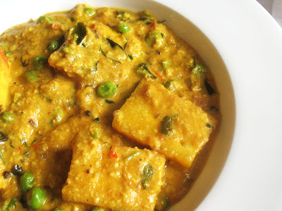 Paneer and Pea Curry Smothered in a Cashew Tomato Gravy
