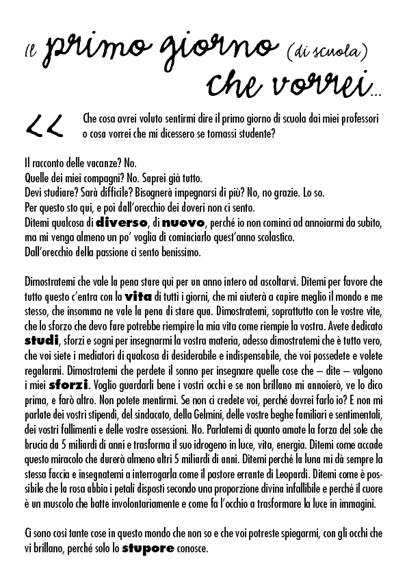 Elisabetta Grafica Il Primo Giorno Di Scuola Che Vorrei