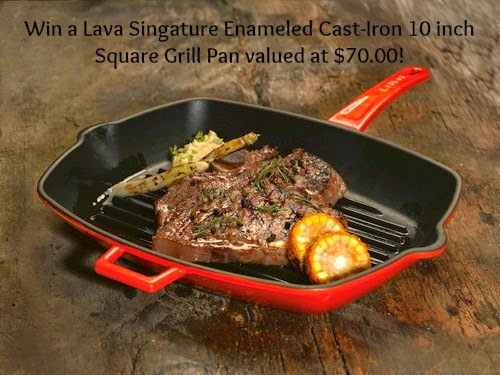 LAVA CAST IRON Lava Enameled Cast Iron Skillet 12 inch-Pan with