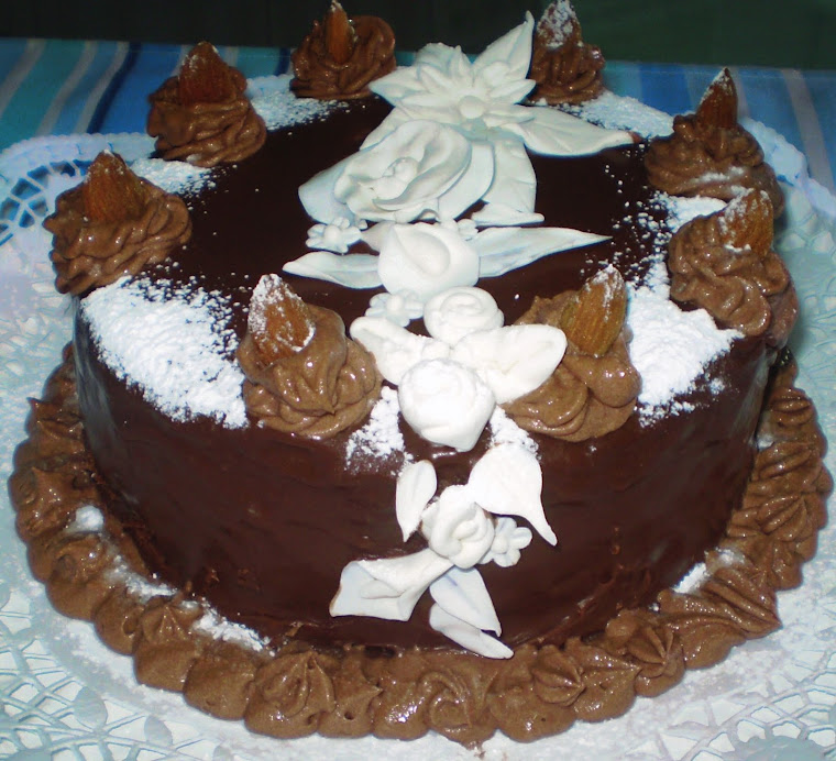 Torta chocolate com Marzipan