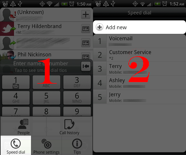 Speed Dial in Android