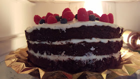 tarta cumpleaños; naked caked chocolate y queso; cumpleaños