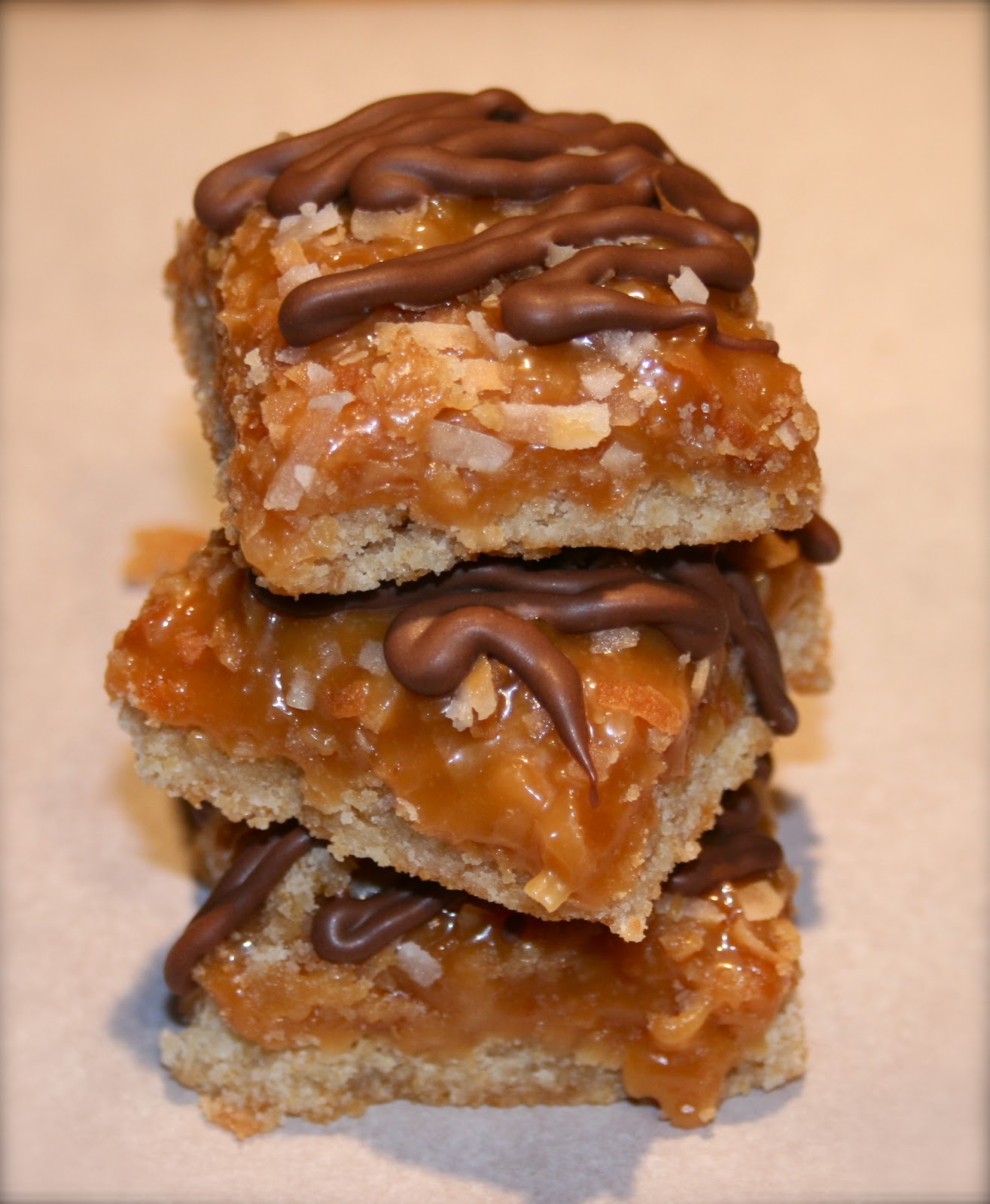sugar & spice Homemade Samoa Bars