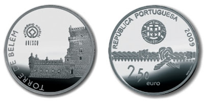 Памятная монета: Башня Белень, Лиссабон. Португалия.