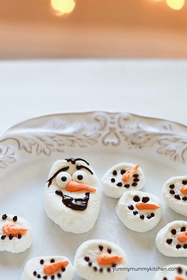 Snowman Marshmallows & Olaf Marshmallows Yummy Mummy Kitchen A