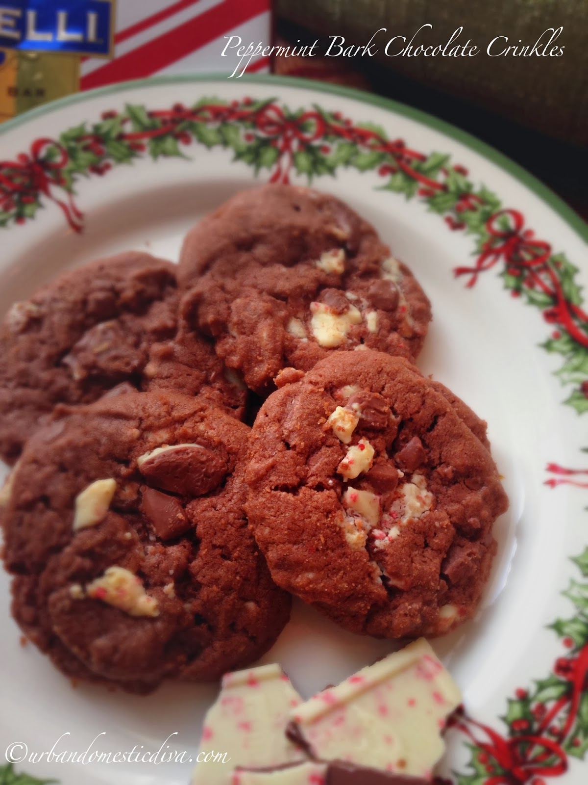 RECIPE Ghirardelli Peppermint Bark Chocolate Crinkles