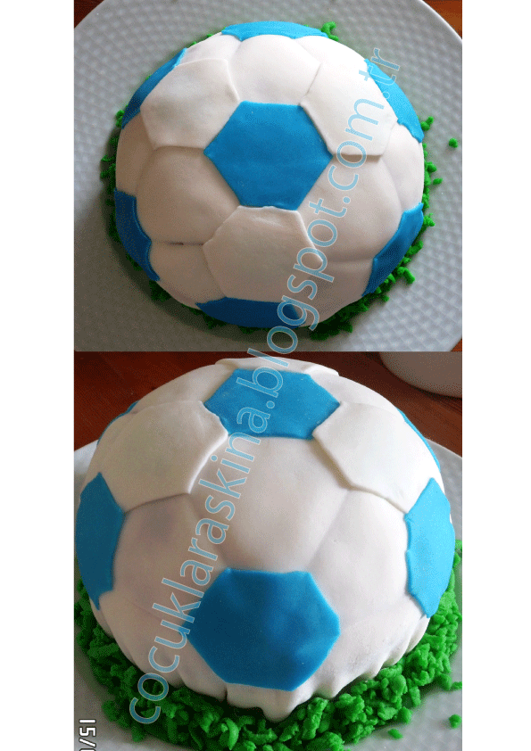 Çocuklar Aşkına Futbol topu pasta yapımı