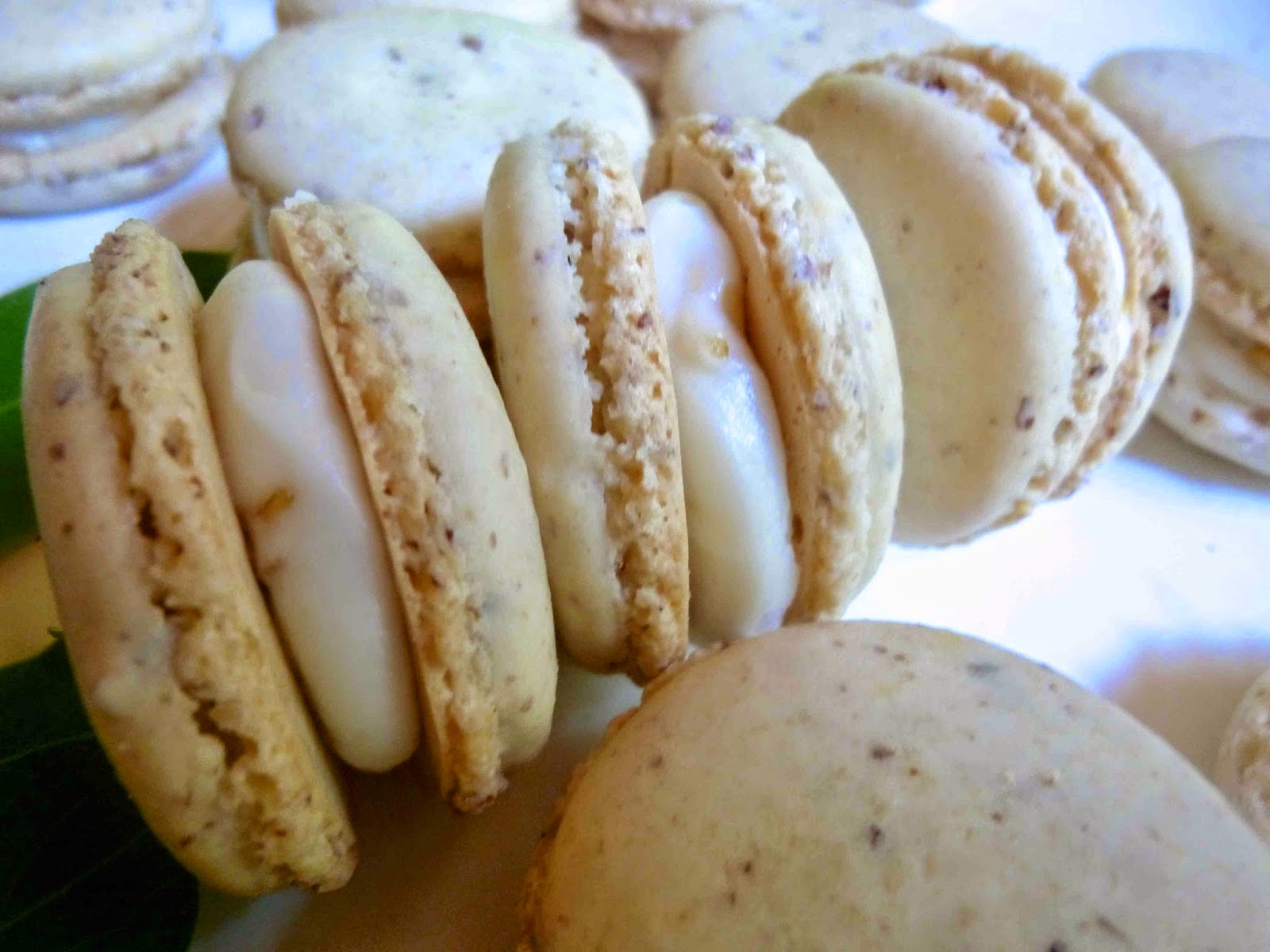 Vanilla French Macarons with Honeysuckle Buttercream Filling