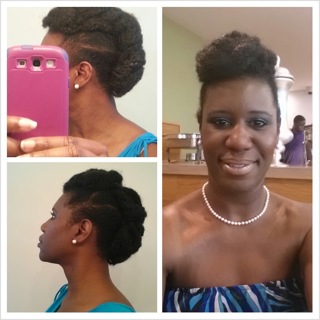 Naturally Nita Marley Hair Faux Hawk Updo Protective Style