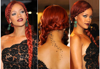 Rihanna Frisur mit Zöpfen 2013