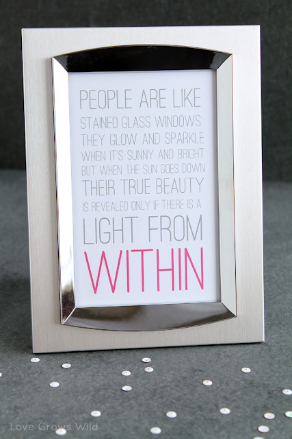 Printable Light From Within Quote by Love Grows Wild for Uncommon Designs #printable #quote