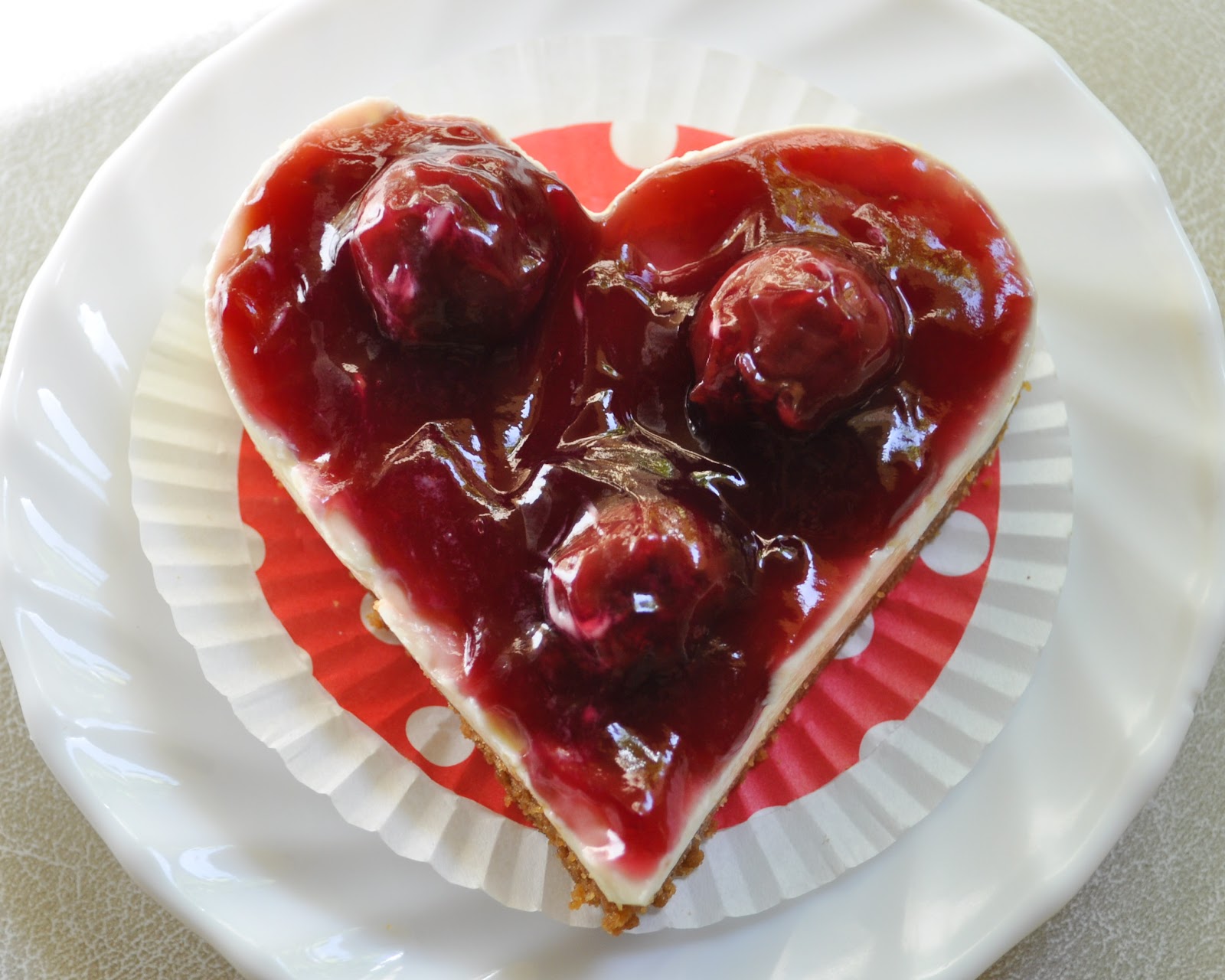 Baking & Cooking for the Desperate Kitchen Goddess Valentine's Day Cherry Cheesecake Hearts