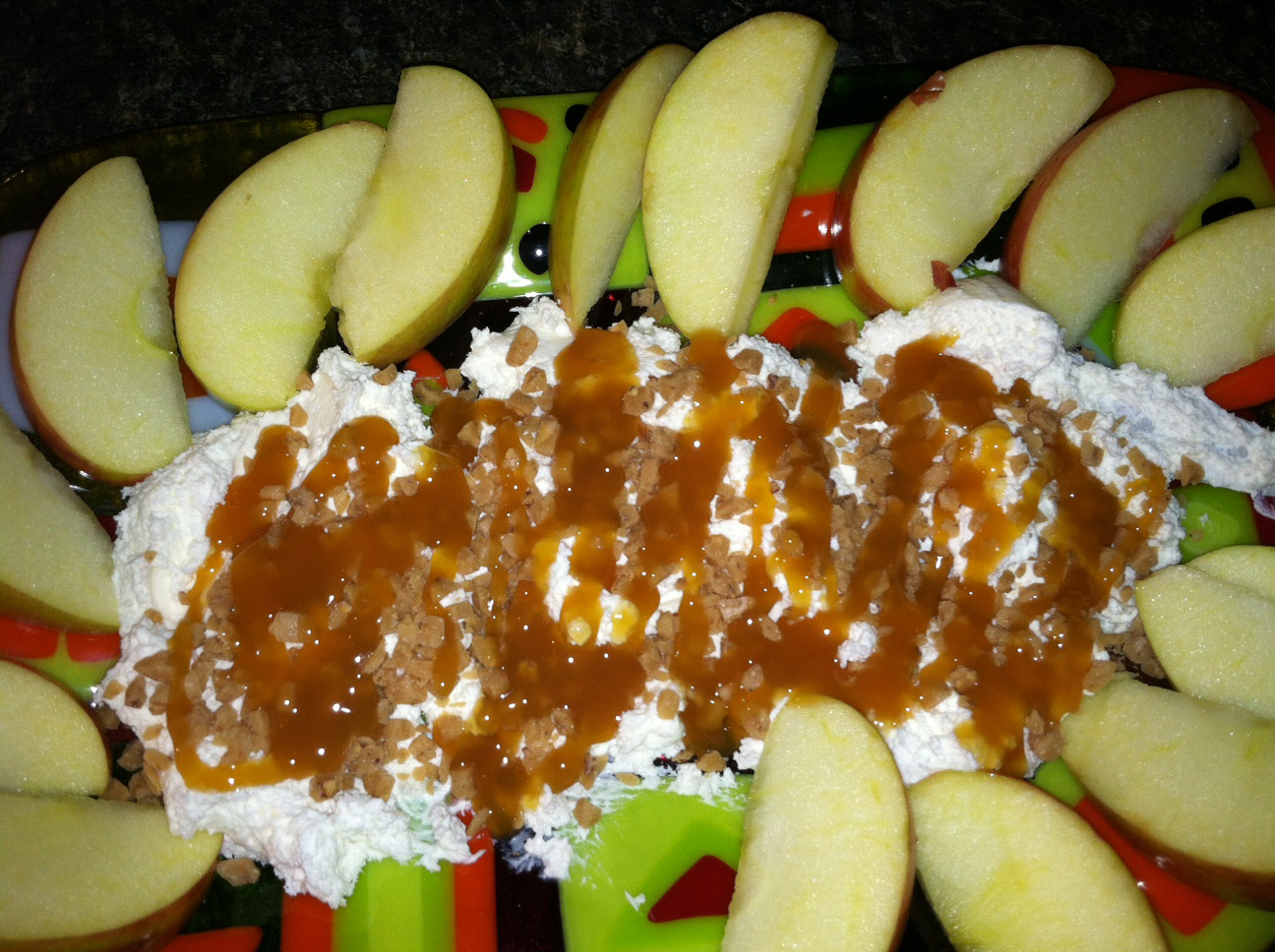 Irreplaceable is being different Cream Cheese Caramel Toffee Apple Dip