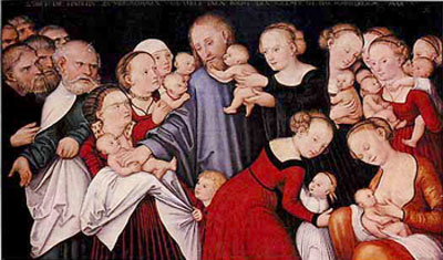 Исус благославя децата, ок. 1540 г.