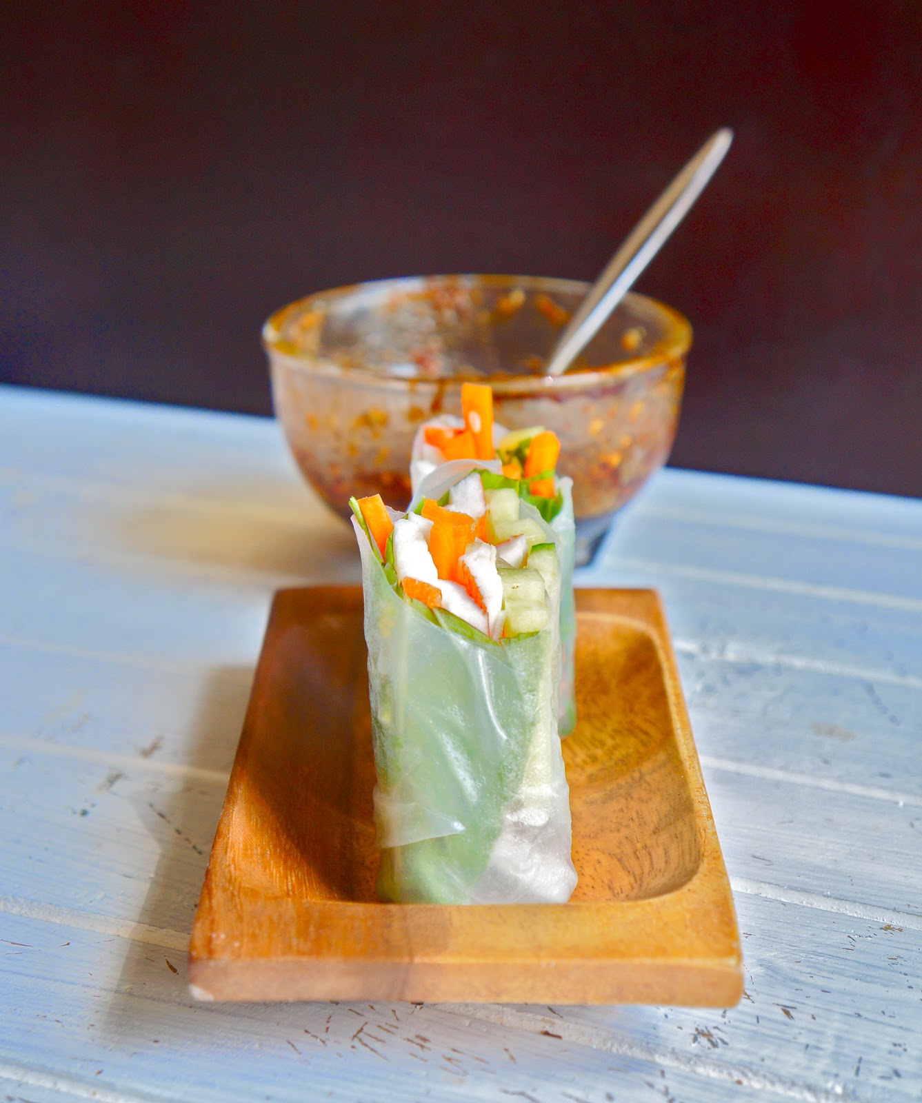 Imitation crab summer rolls