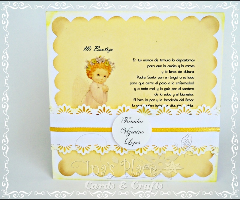 Ina's Place Invitations & Party Supplies Amarillo y Blanco Inv. para