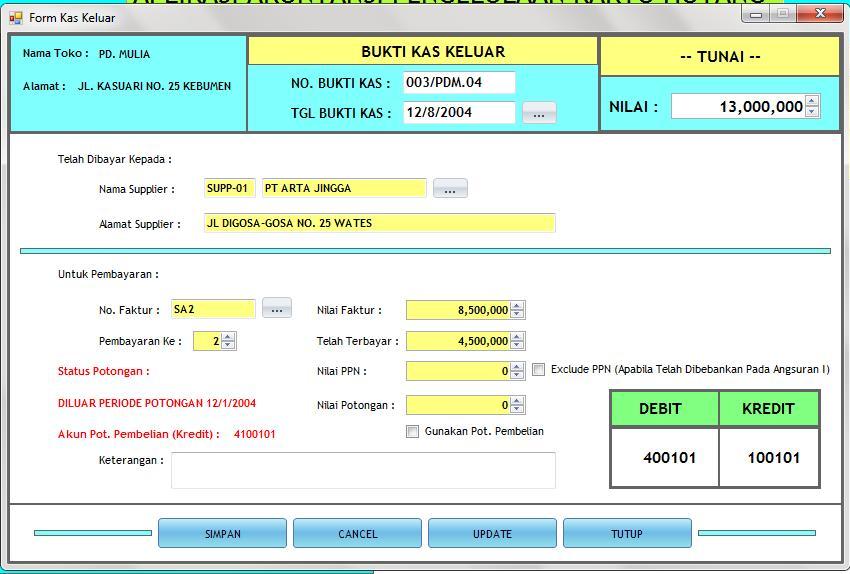 SIMULASI CARA KERJA INPUT DAN SETTING DATA APLIKASI SIMULASI CARA KERJA INPUT DAN SETTING DATA APLIKASI