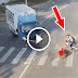 Ciclista sortudo sai ileso de incrível acidente