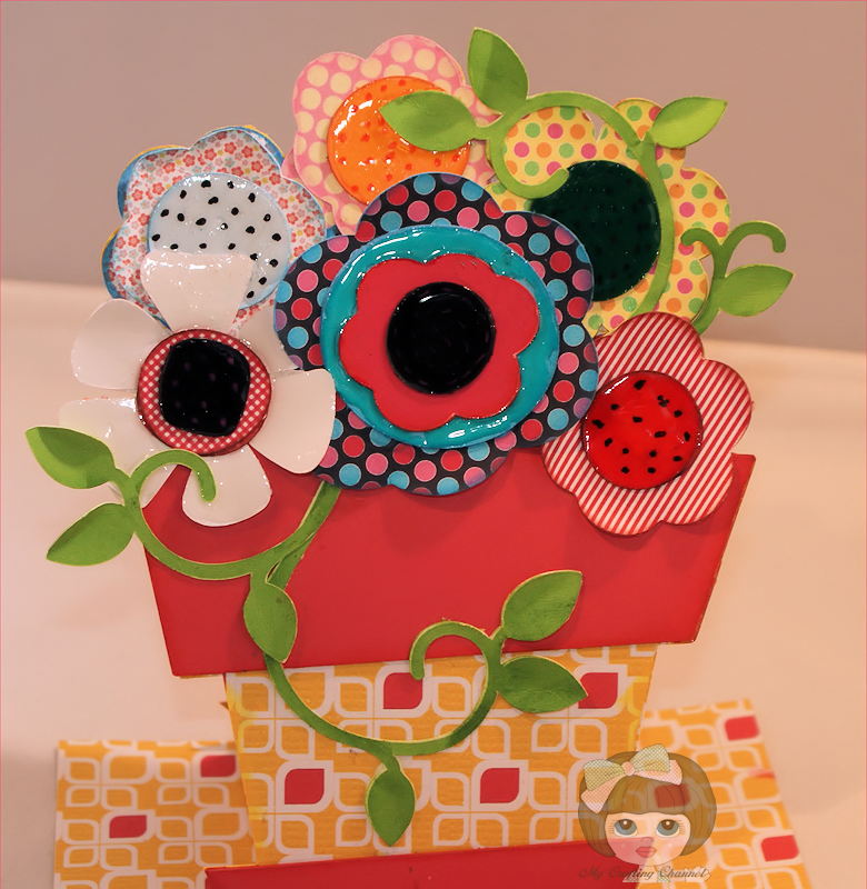 My Crafting Channel Larger Flower Pot Easel Card
