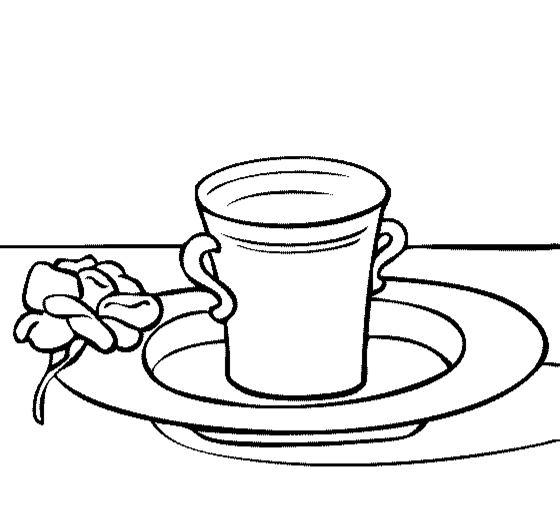 Coffee Cup Coloring Drawing Free wallpaper