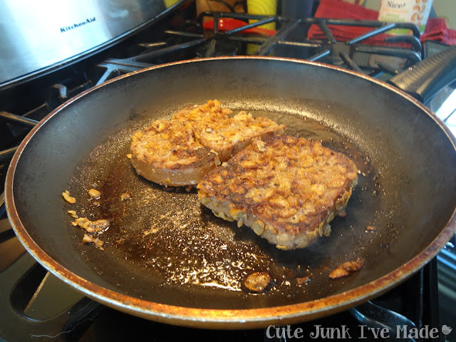 Sunday Morning Breakfast - crunchy french toast in the skillet