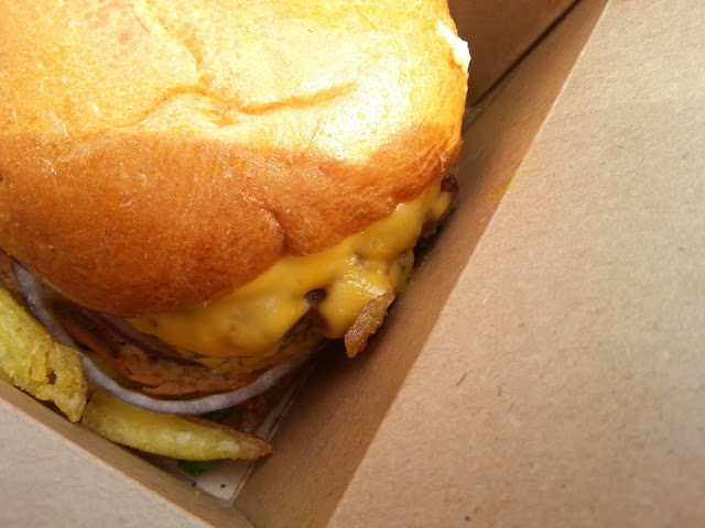 Cheeky cheese on the Honest Burgers American Cheeseburger