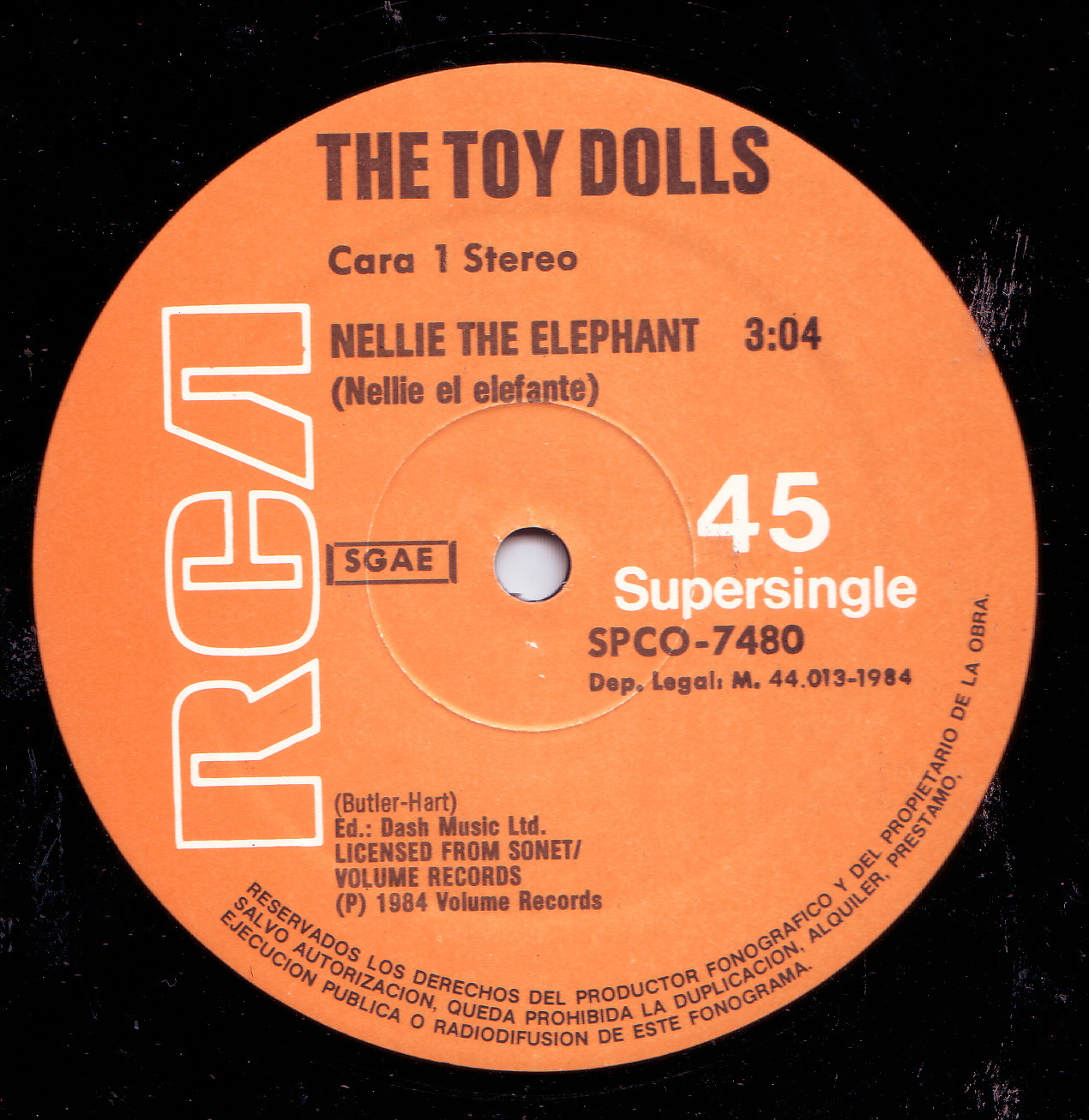 SPANISH BOMBS Toy dolls Nellie the elephant Maxi 1985