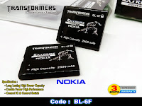 Baterai Nokia Double Power Transformer BL-6F 