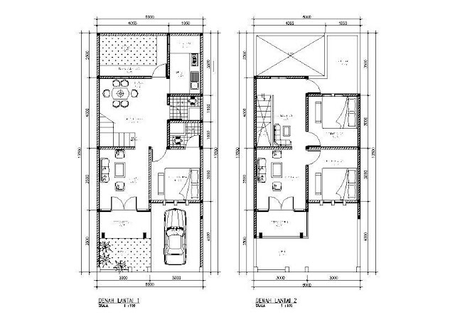 Desain Rumah Minimalis 2 Lantai Type 45