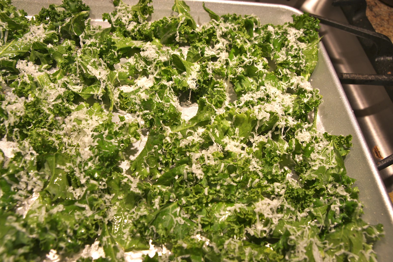 Family Food Finds Baked Parmesan Kale Chips