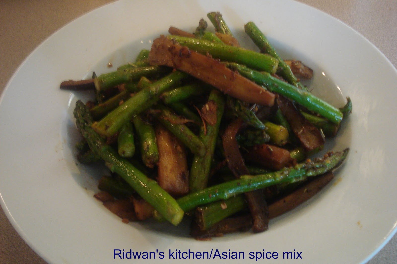 Sauteed asparagus eggplant