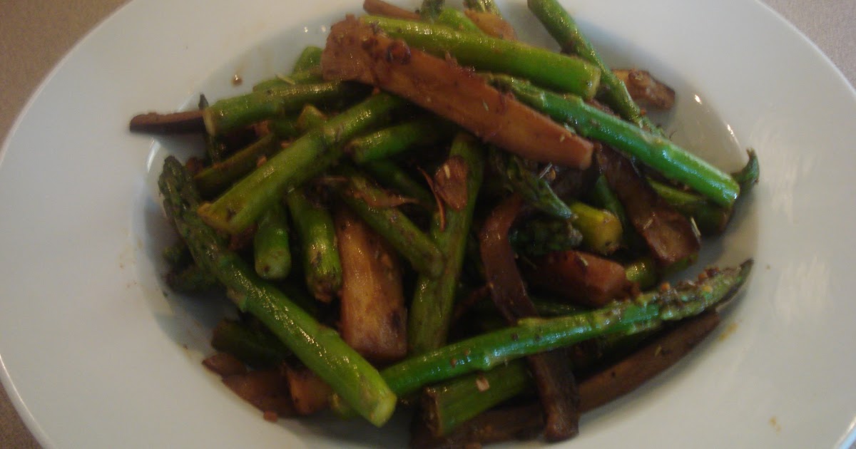 Sauteed asparagus eggplant