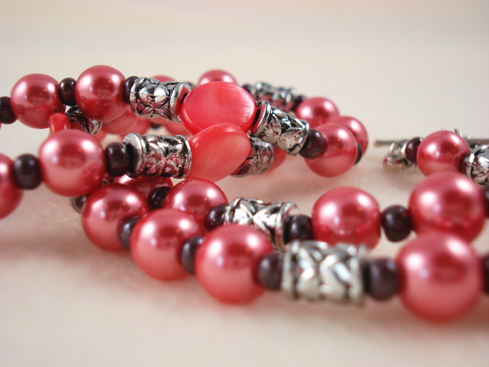 d'Olivia Jewelry and More Honeysuckle Pink Pearl Necklace