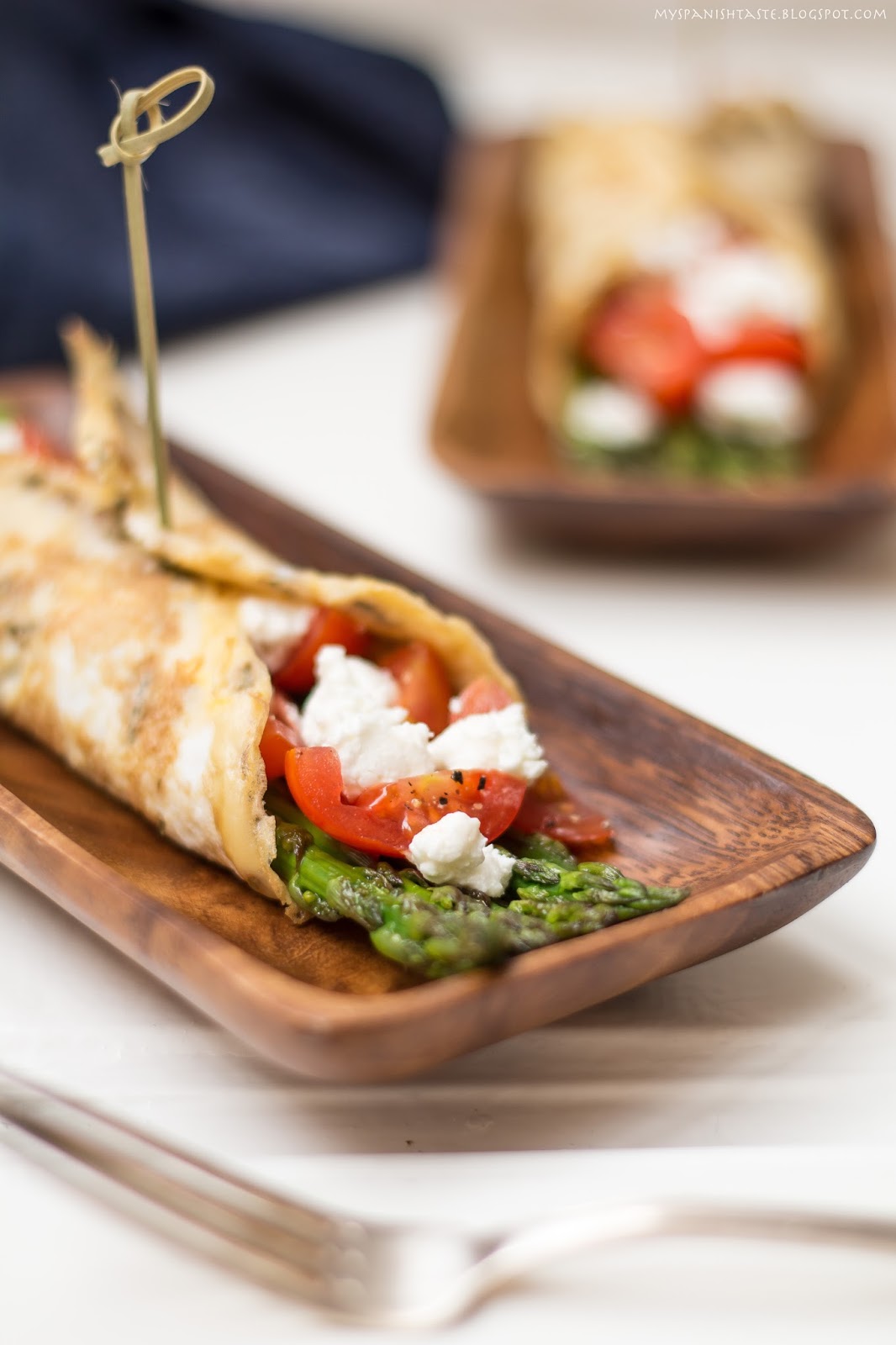 My Spanish Taste Omelette with asparagus, tomatoes and goat cheese