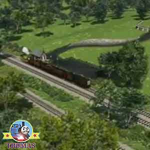 Two Thomas and friends engines Diesel and Percy the tank engine heavy scrape railway train wagons