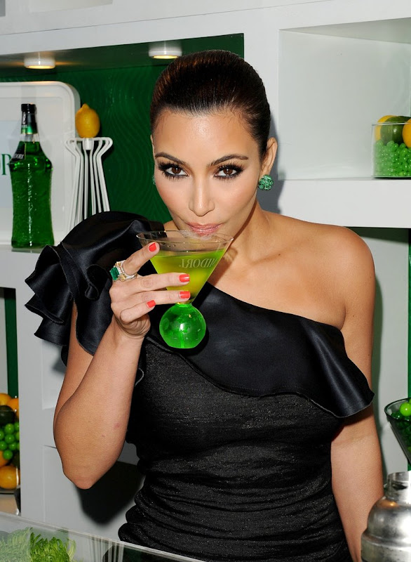 Actress Kim Kardashian at Midori Melon Liqueur Trunk Show in West Hollywood wallpapers
