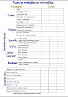 REGISTRO DE EVALUACIÓN MATEMÁTICA