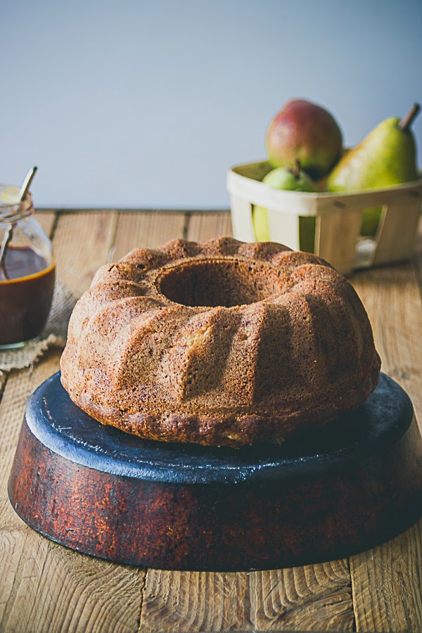 Pear Bundt Cake with Caramel Glaze This is a Sweet Blog Pear Bundt