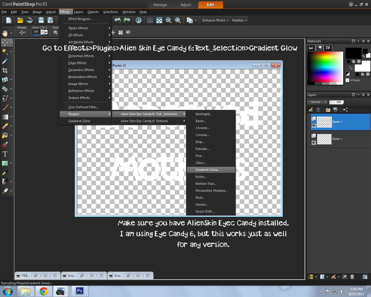 Finding Forever Designs "Glow" Text Tutorial Paint Shop Pro