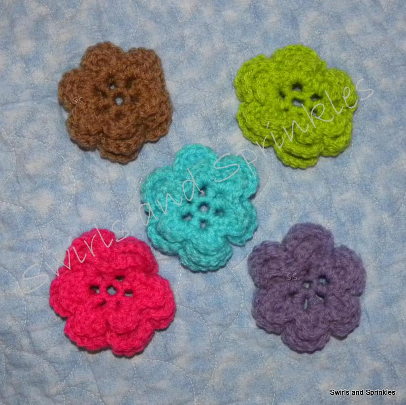 Swirls and Sprinkles: 3 Layer Crochet Flower