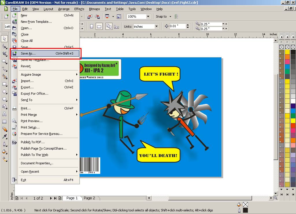 Cara Menyimpan File Corel Draw ke Versi yang Lebih Lama