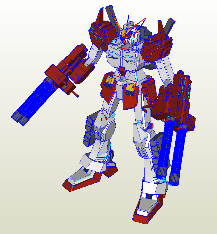 XXXG01H2 Gundam Heavyarms Kai Papercraft Gundam Anime Papercrafts