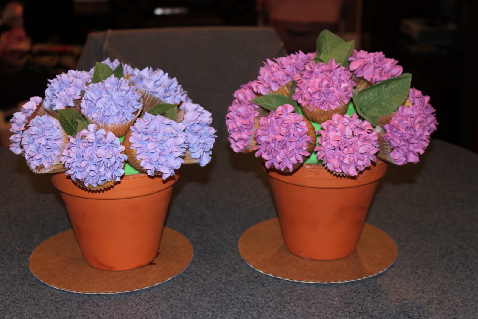 Bakin Mommas Birthday Flower Pot Cupcakes