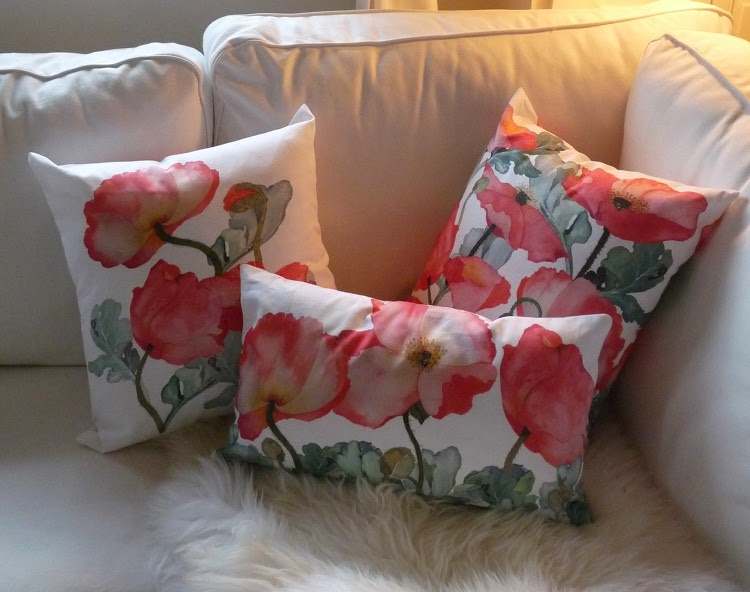 DEEP COVE FLOWERS Poppy Pillow Covers Finally!