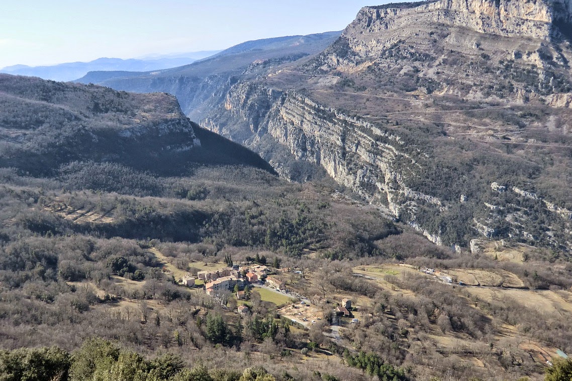 The village of Courmes and the Loup River Valley