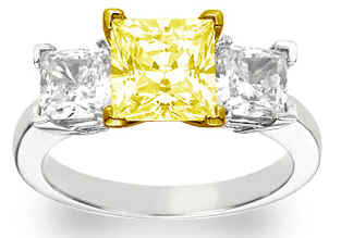yellow diamonds rings