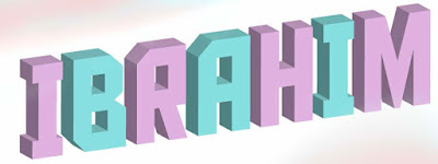 Ibrahim 3D Name Logo